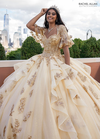 Sweetheart-Lagen-Quinceanera-Kleid von Rachel Allan RQ1138