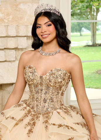 Sweetheart-Lagen-Quinceanera-Kleid von Rachel Allan RQ1138