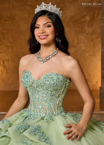 Sweetheart-Lagen-Quinceanera-Kleid von Rachel Allan RQ1138