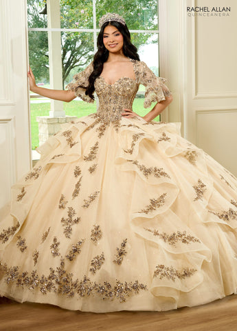 Sweetheart-Lagen-Quinceanera-Kleid von Rachel Allan RQ1138