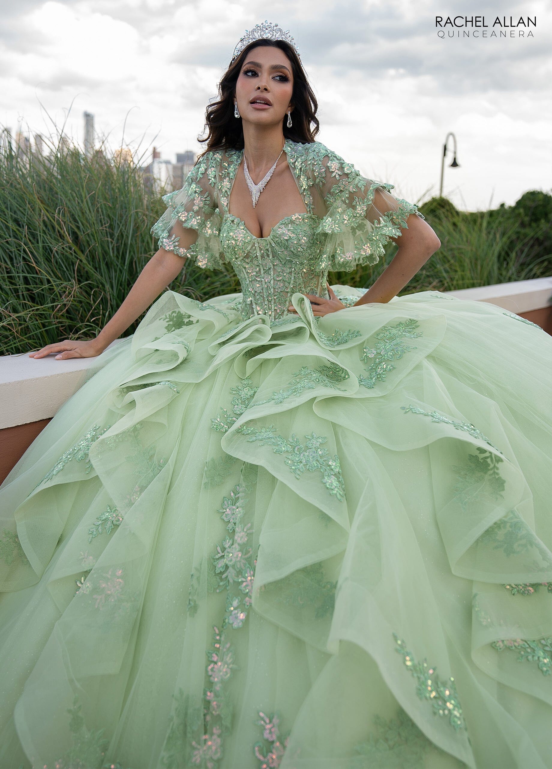 Sweetheart Layered Quinceanera Dress by Rachel Allan RQ1138