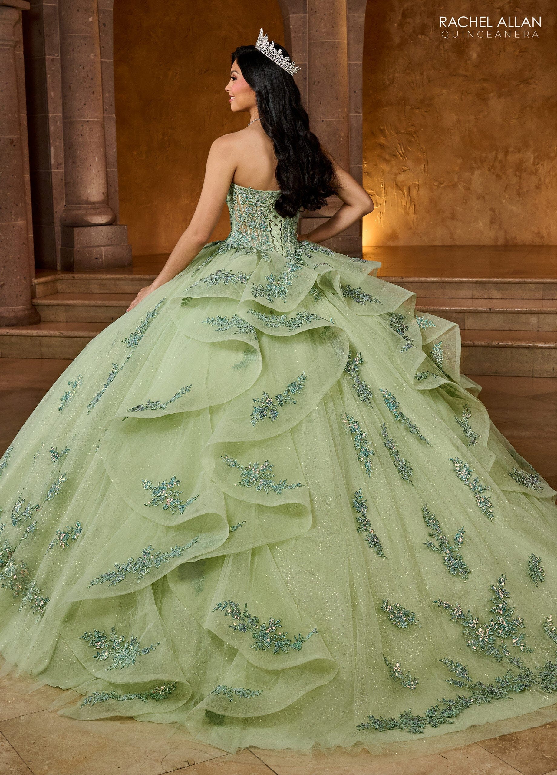 Sweetheart Layered Quinceanera Dress by Rachel Allan RQ1138