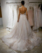 Vestido de baile comprido e brilhante, charmoso, PSK038