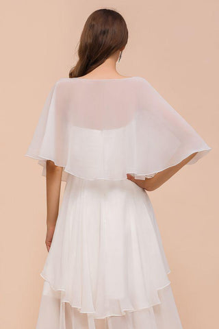 Sweetheart Mini Chiffonkleid mit Wickeln Einfaches Strand-Brautjungfernkleid für die Braut