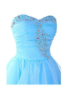 Sweetheart Organza Blaue Homecoming-Kleider Ballkleider PG054