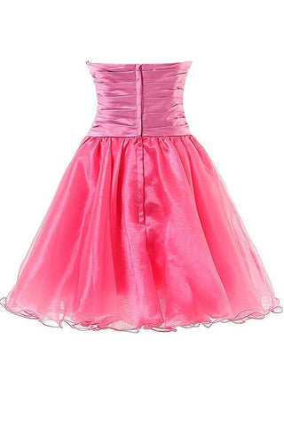 Herzförmiger Ausschnitt Organza Kurze Ballkleider Homecoming Kleider PG063