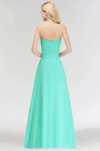 Sweetheart Strapless Floor Length Ruffles Top Bridesmaid Dress by misshow.com