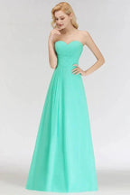 Sweetheart Strapless Floor Length Ruffles Top Bridesmaid Dress by misshow.com