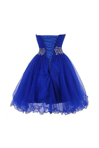 Sweetheart Tüll Cocktailkleid Homecoming Kleid mit Perlen PG086