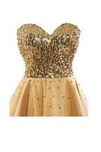 Sweetheart Tullle Sequins Homecoming Dress Short Prom Gown PG085