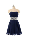 Abito da Sera in Chiffon Cristallino Sweetheart Corto per Homecoming PG078