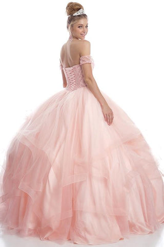 Gestuftes Sweetheart-Ballkleid von Juliet 1424