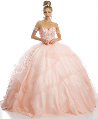 Gestuftes Sweetheart-Ballkleid von Juliet 1424