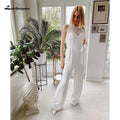 Combinaison à Lacets Supérieure NumberSea Robes de Mariée Simples Plage