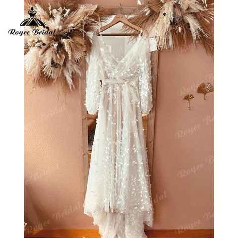 Trouwjurk Spaghettiträger Spitzenapplikationen A-Linie Boho Brautkleid mit Jacke Vestidos De Novia 2025 Brautkleid Strand Custom