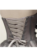 Tüll Graues Kurzes Ballkleid Homecoming-Kleid Cocktailkleid PG130