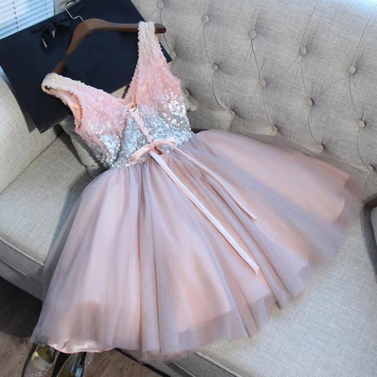 Tulle Homecoming Dress Sexy A-line Short Prom Dress Party Dress  PD363