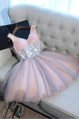Tüll Homecoming-Kleid Sexy A-Linie Kurzes Ballkleid Partykleid PD363