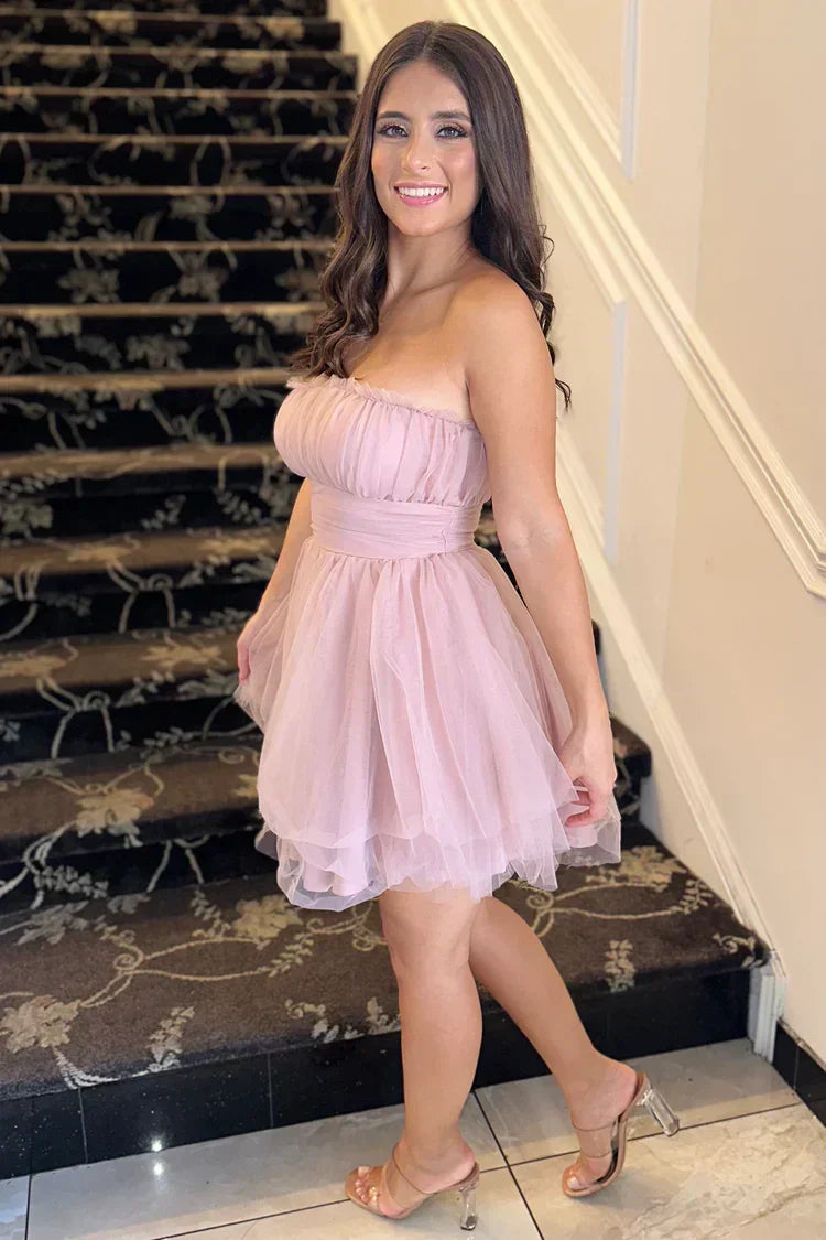 tüll mesh röhrchen-top homecoming-kleid SYH103