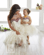 Two-Piece Ruffled Dress by House of Wu LA Glitter 24010