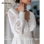 NumberSea Two Pieces Beach Wedding Dresses Summer Simple Short Sleeve