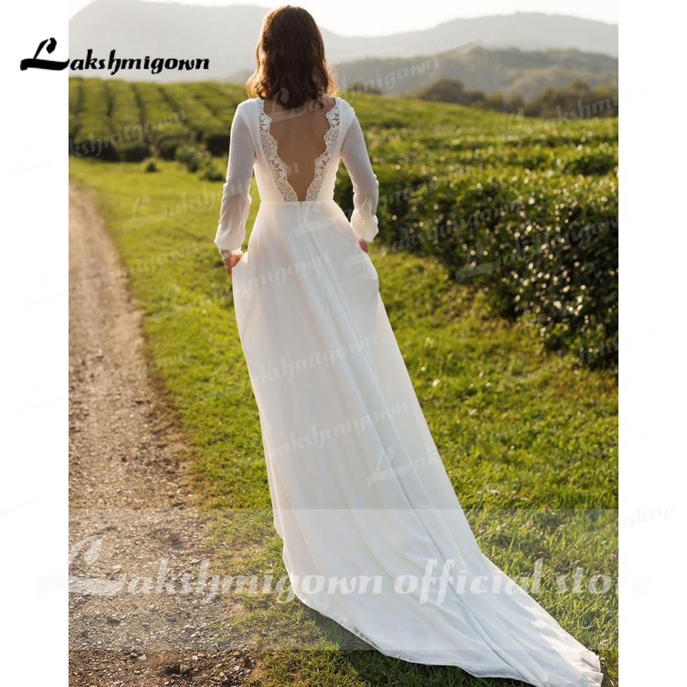 NumberSea Two Pieces Short Sleeve O Neck Wedding Dresses Elegant