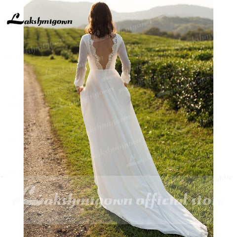 NumberSea Zwei Stücke Kurzarm O Neck Brautkleider Elegante