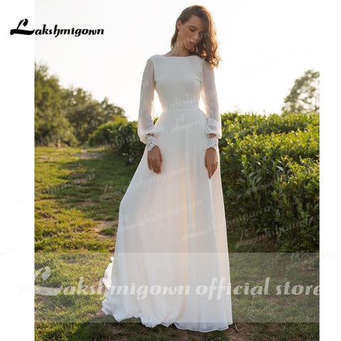 NumberSea Zwei Stücke Kurzarm O Neck Brautkleider Elegante