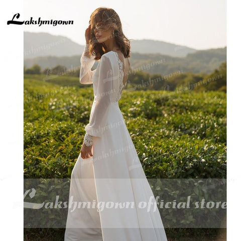 NumberSea Zwei Stücke Kurzarm O Neck Brautkleider Elegante