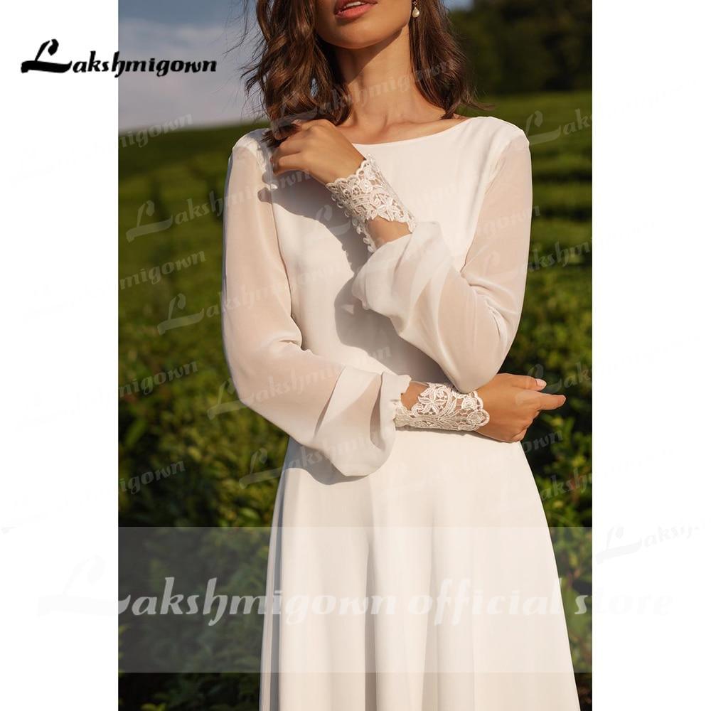 NumberSea Two Pieces Short Sleeve O Neck Wedding Dresses Elegant