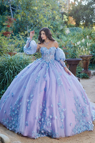 Zweifarbiges trägerloses Cape-Ballkleid von Petite Adele PQ1040