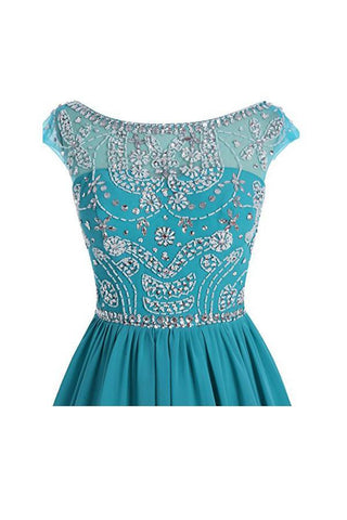V-Rücken Chiffon Kurzes Ball- und Heimkehrkleid PG052