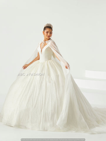 Vestido de festa de 15 anos com decote em V da Fiesta Gowns 56442