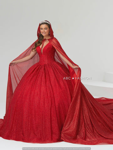 Vestido de festa de 15 anos com decote em V da Fiesta Gowns 56442