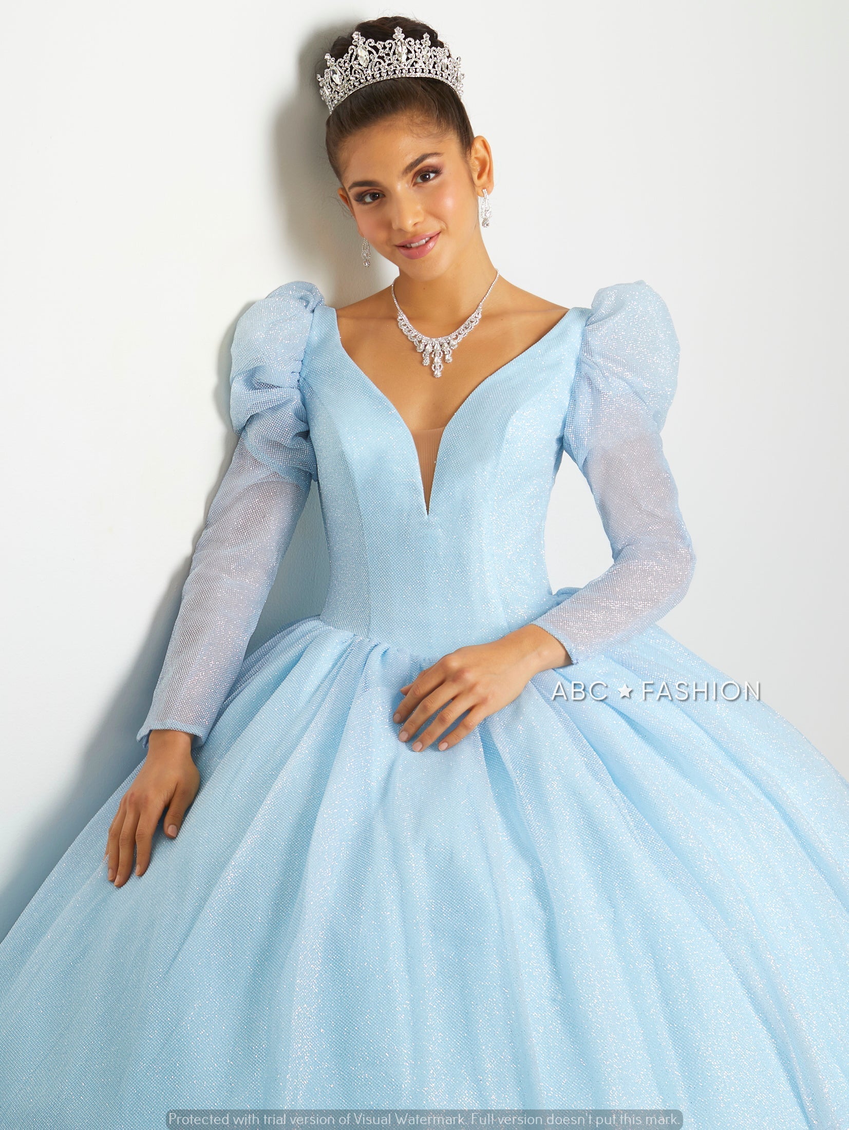V-Neck Quinceanera Dress by Fiesta Gowns 56442