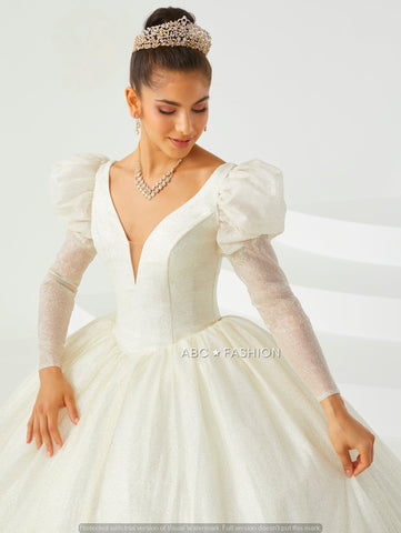 Vestido de festa de 15 anos com decote em V da Fiesta Gowns 56442