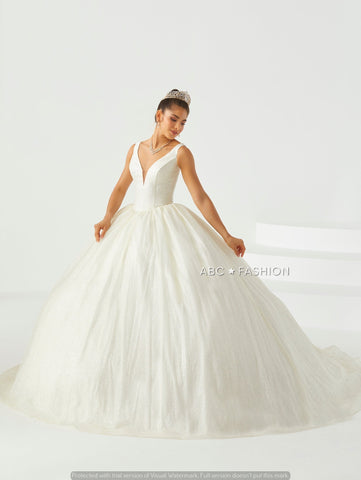 Vestido de festa de 15 anos com decote em V da Fiesta Gowns 56442