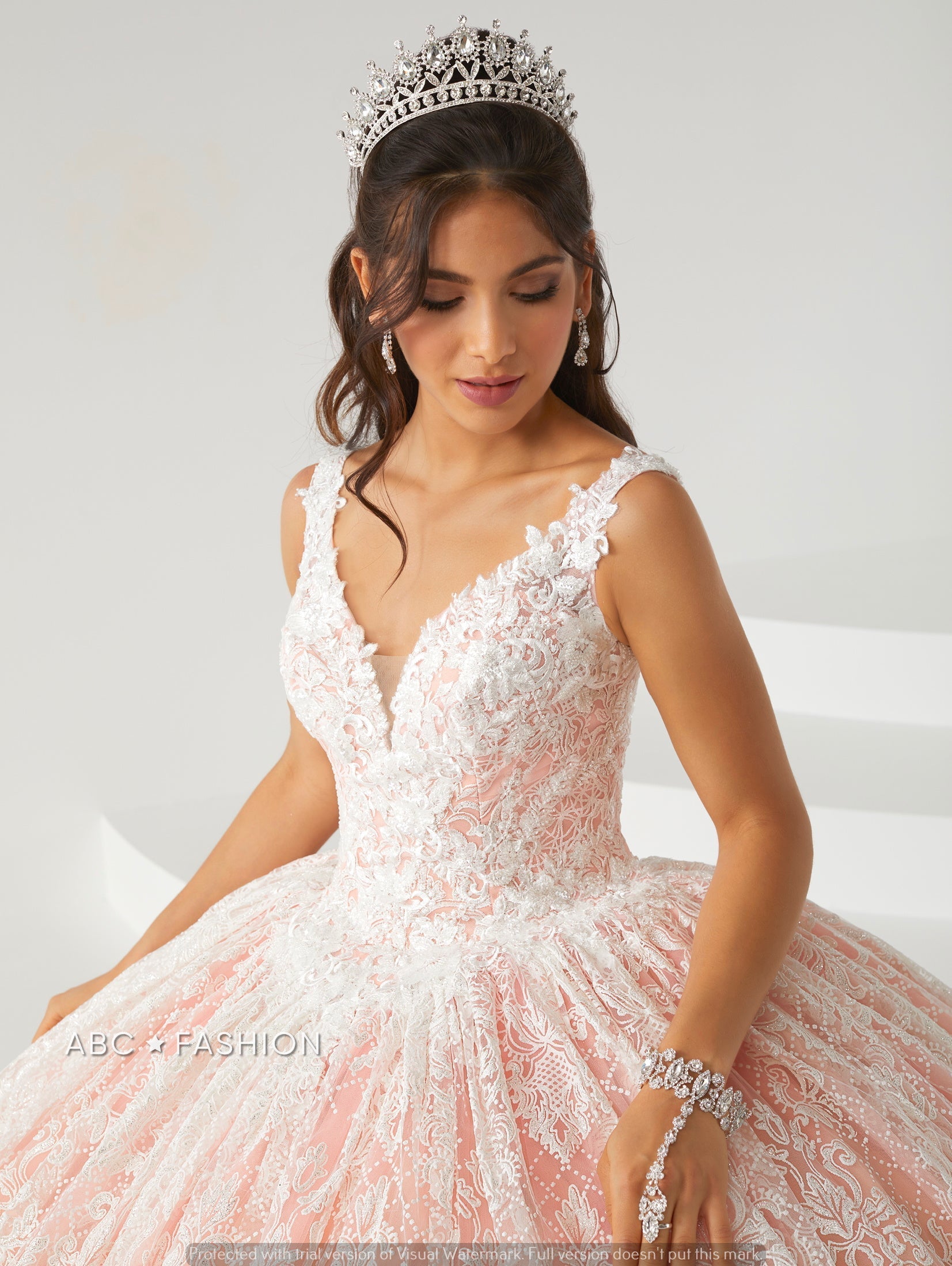 V-Neck Quinceanera Dress by House of Wu 26005