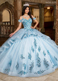Abito da Quinceañera con Scollo a V e Balze di Rachel Allan RQ1136