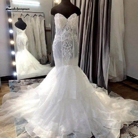 NumberSea Vintage-Spitze, zweiteiliges Brautkleid, abnehmbarer Rock
