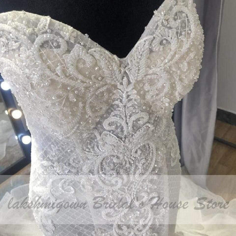 NumberSea Vintage-Spitze, zweiteiliges Brautkleid, abnehmbarer Rock