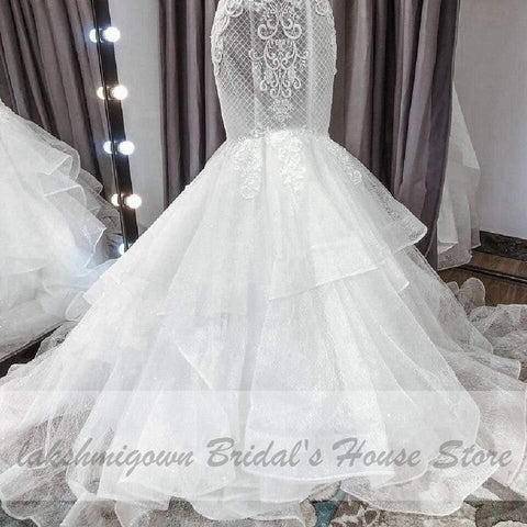 NumberSea Vintage-Spitze, zweiteiliges Brautkleid, abnehmbarer Rock