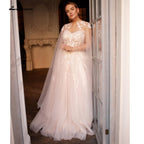 NumberSea Vintage Lace Wedding Dress with jacket