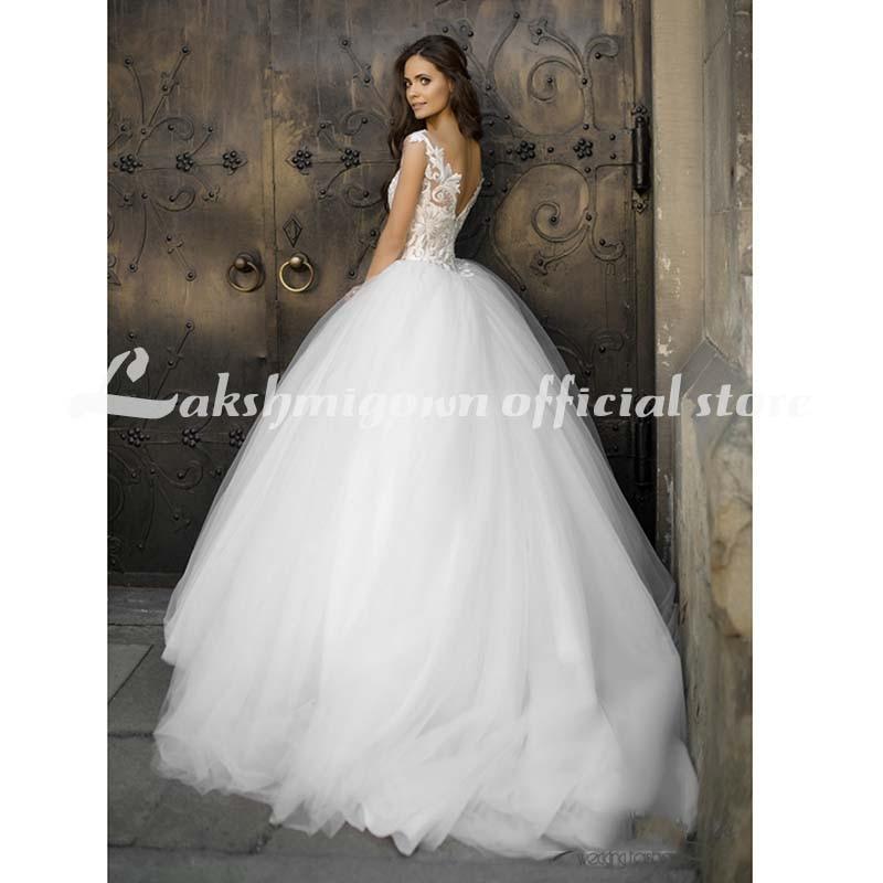 NumberSea Vintage Turkey Plus Size Lace Ball Gown Wedding Dress