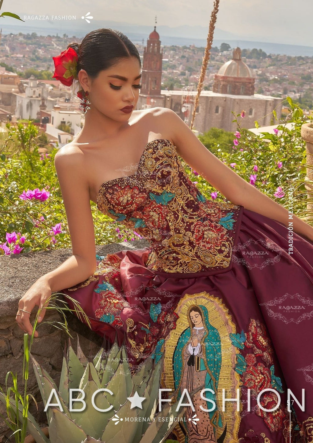 Virgen De Guadalupe Quince Dress by Ragazza M18-118