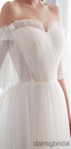 Abito da sposa a sirena in tulle con strascico, abito a palloncino. DB1007
