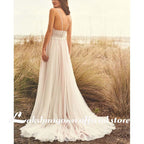 NumberSea Wedding Dress Lace V Neck Champagne Wedding Gown Dress Princess