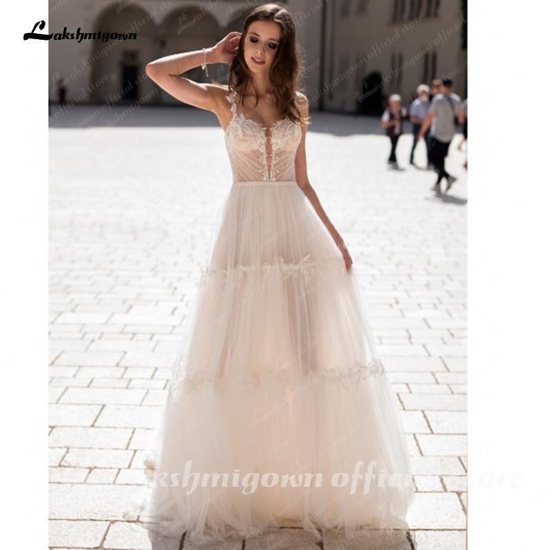 NumberSea Wedding Dress Off Shoulder Beach Simple Floor Length