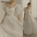 NumberSea Brautkleid Puffy Kurzarm Brautkleid Strand Prinzessin