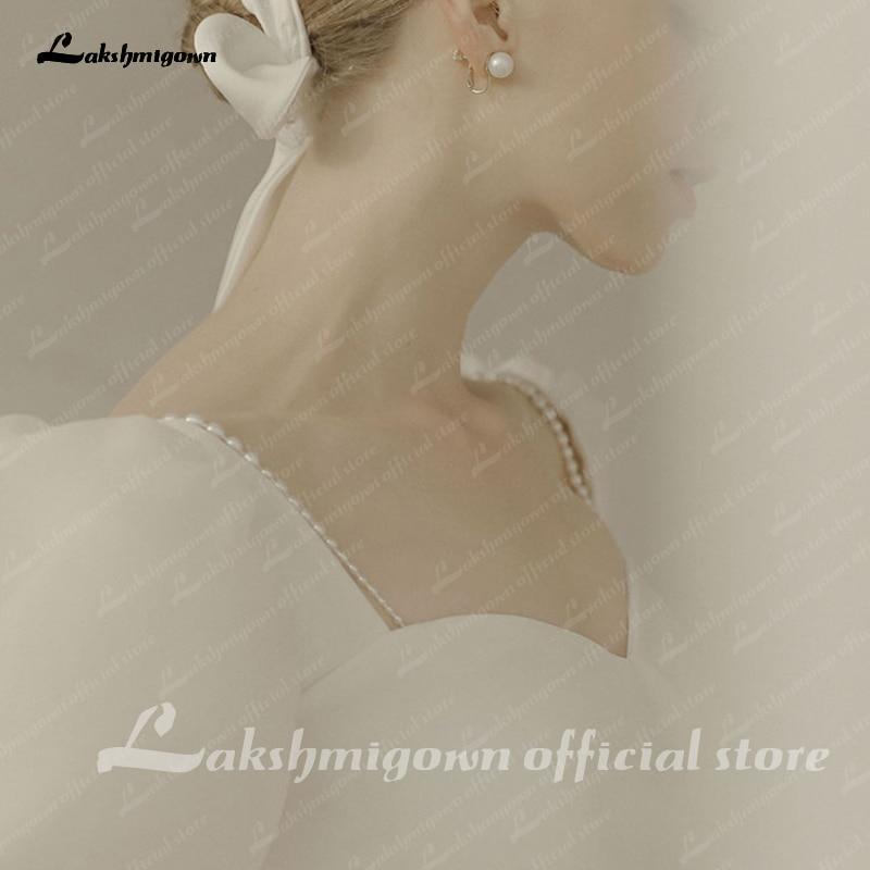 NumberSea Wedding Dress Puffy Short Sleeve Bride Dress Beach Princess